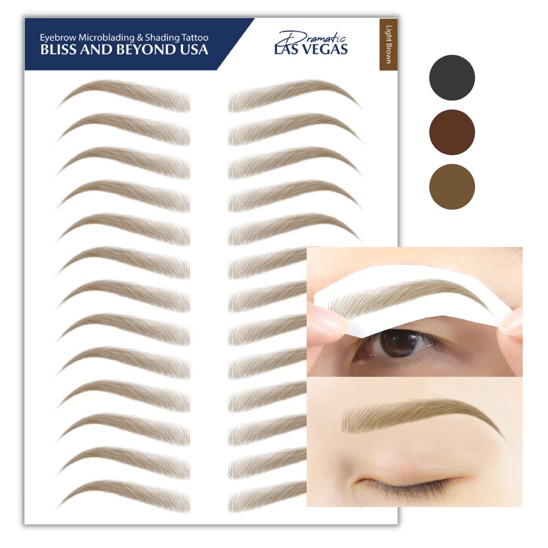 Bliss and Beyond USA | Microblading & Shading Brow Kit – Non-toxic, Vegan, Light Brown (Las Vegas)