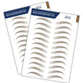 Bliss and Beyond USA 2 Sheets Eyebrow Tattoo Stickers – Waterproof, Natural Miami & Light Brown (24 Pairs)