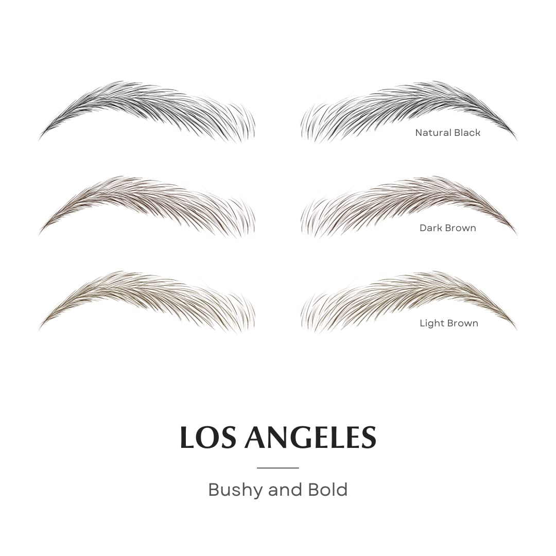 Bliss and Beyond USA | 2 Sheets Natural-Looking Eyebrow Tattoo Stickers – Waterproof, Long-Lasting (Dark Brown, 24 Pairs)