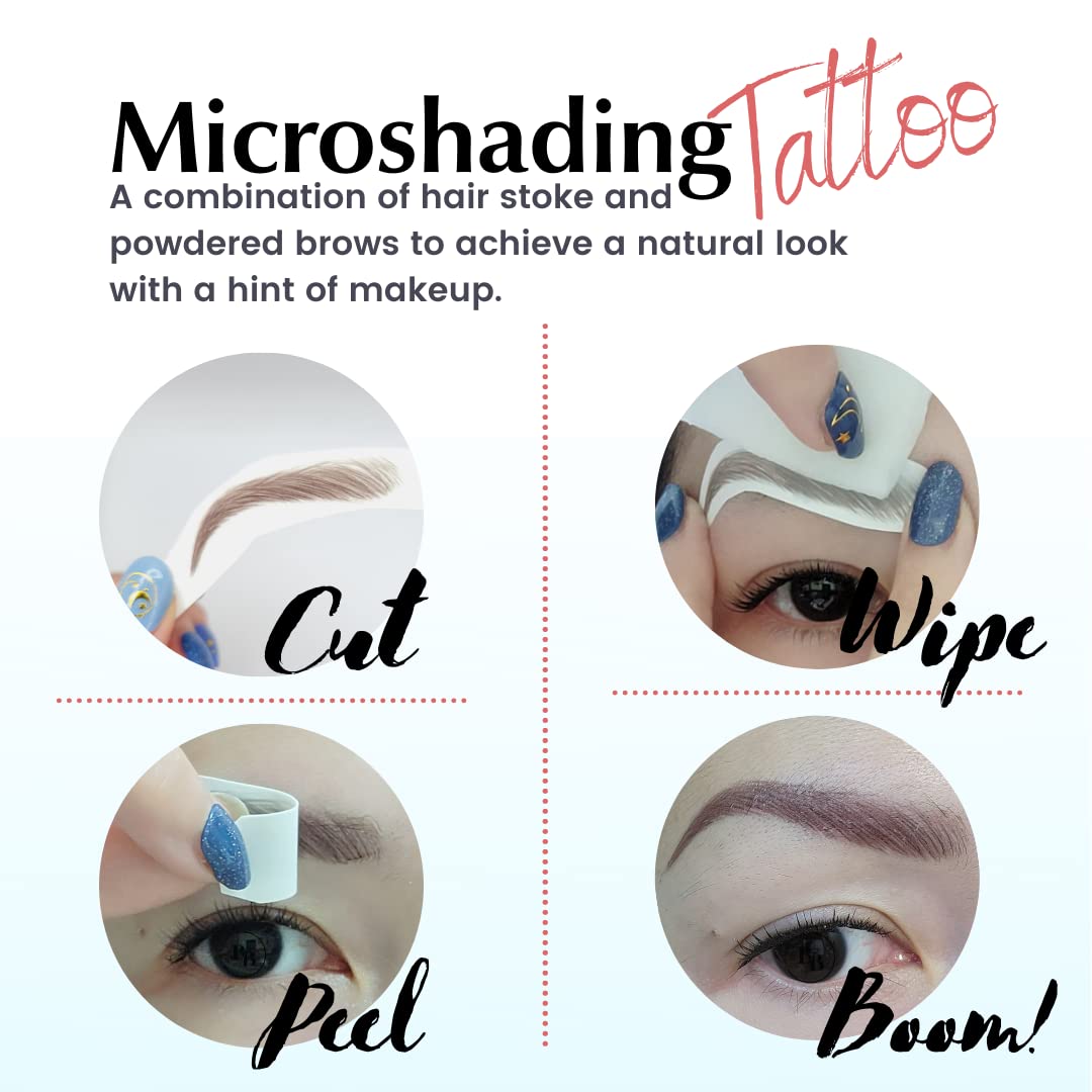 Bliss and Beyond USA | Waterproof Eyebrow Tattoo Stickers with Real Hair Stroke Look