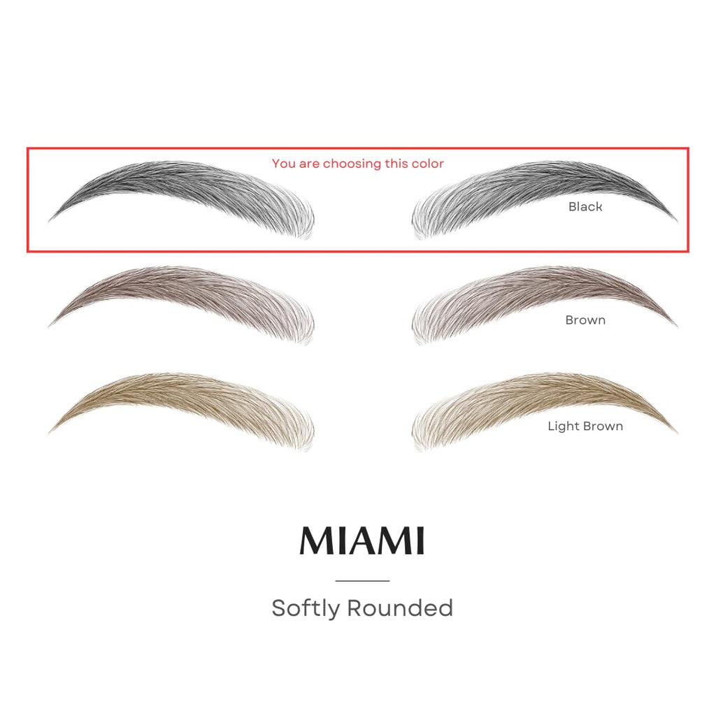 Bliss and Beyond USA Waterproof Eyebrow Sticker – Long-Lasting, Natural-Look Brow (Dramatic Miami, Black) | 2 Sheets