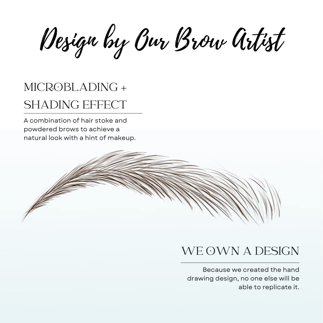 Bliss and Beyond USA | 2 Sheets Natural-Looking Eyebrow Tattoo Stickers – Waterproof, Long-Lasting (Dark Brown, 24 Pairs)