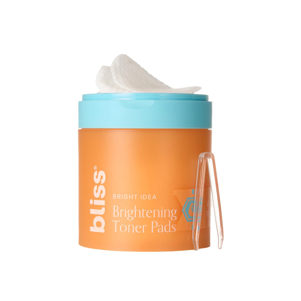 Bliss Bright Idea Vitamin C + Peptide Toner Pads – 70 Pads, 12% Hydration, Brightening & Firming Potential