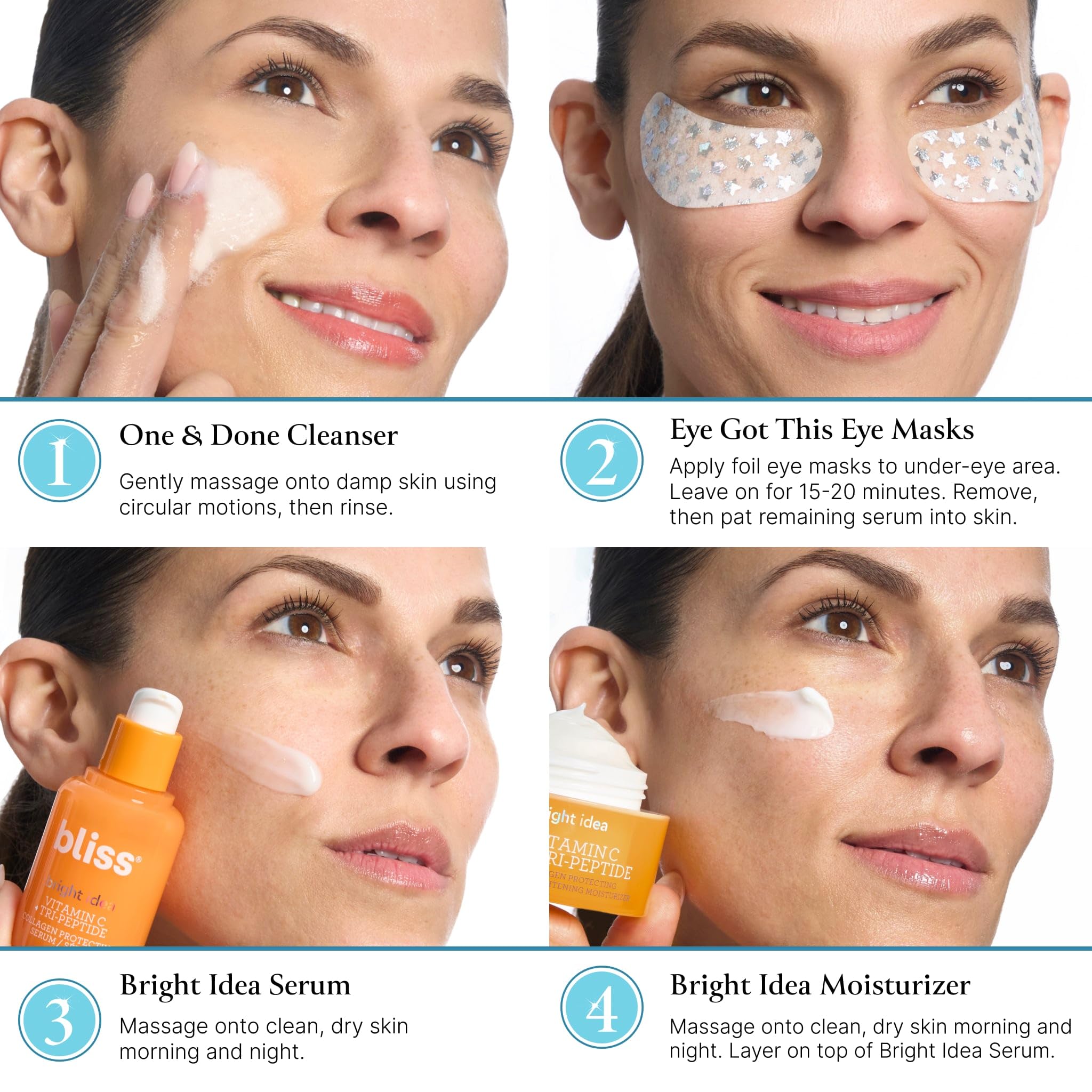 Bliss The Elder Millennial Kit – Complete Skincare Essentials Set with Cleanser, Under-Eye Masks, Vitamin C Serum & Moisturizer