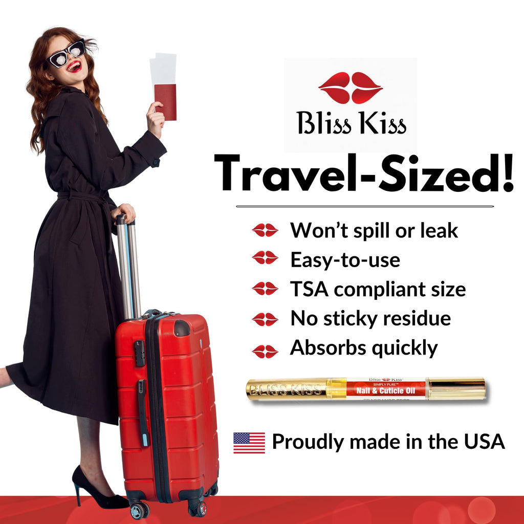Bliss Kiss Fragrance-Free 4 Nail Oil Pens with Vitamin E & Jojoba