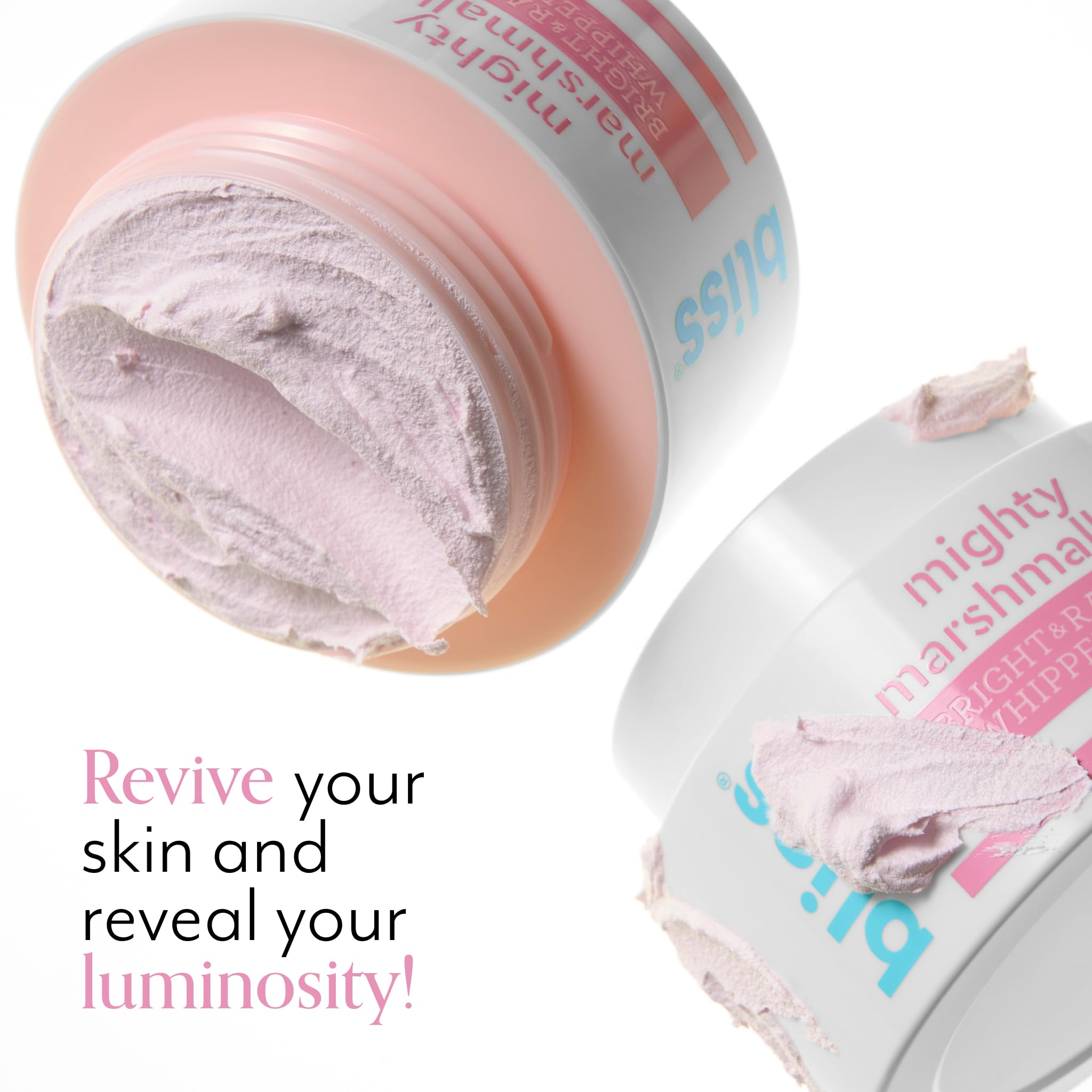 Bliss Mighty Marshmallow + Vitamin C Whipped Mask – Brighten & Hydrate Skin (1.7 oz)