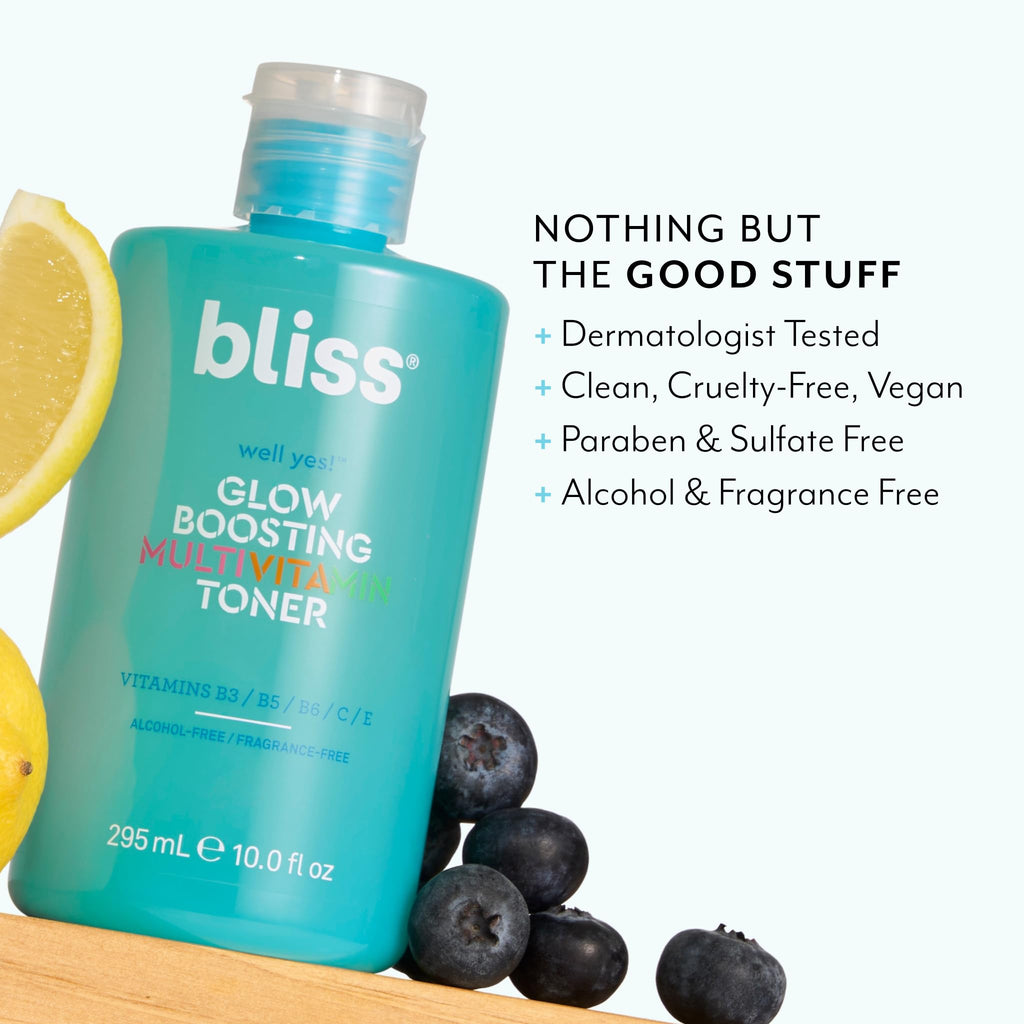 Bliss Well Yes Hydrating Toner with Vitamins B3, B5, B6, C & E – Alcohol-Free