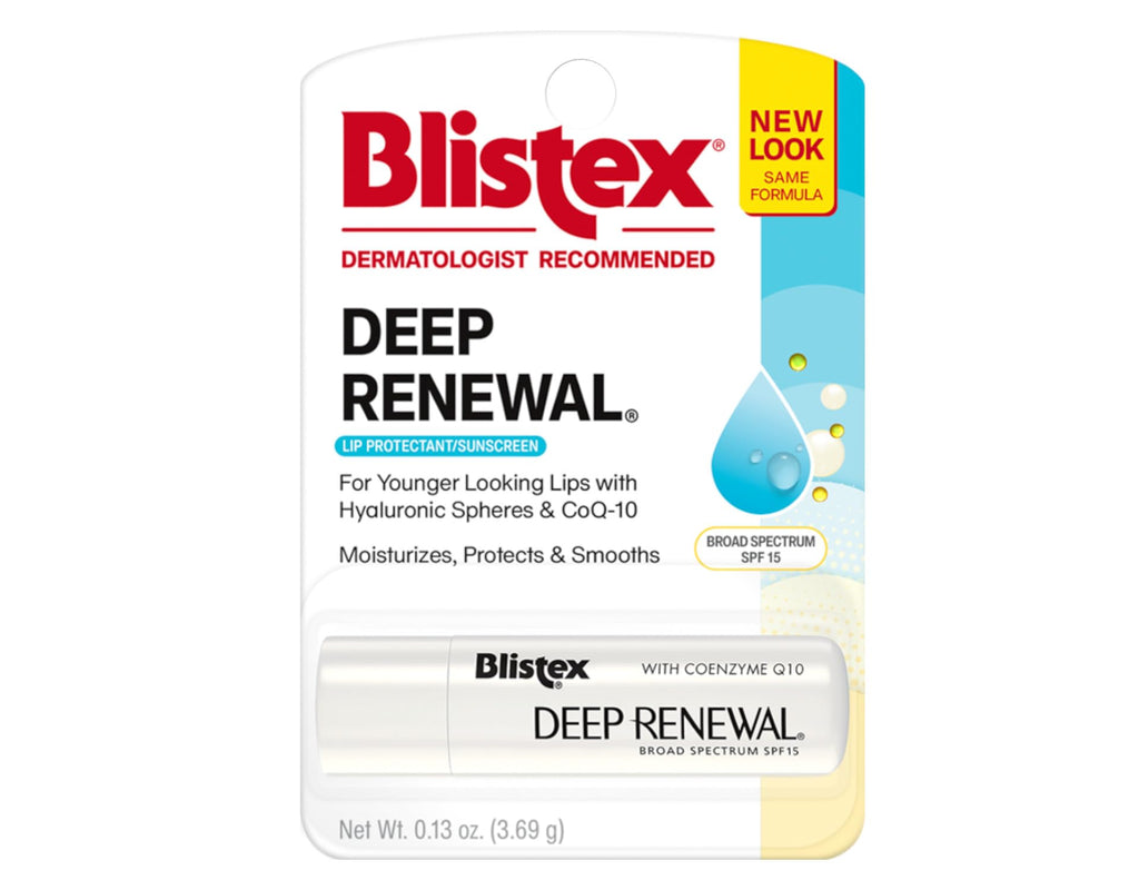 Blistex Deep Renewal Lip Protectant Sunscreen Balm SPF 15 — 0.13 oz (3.69 g) Value Pack of 12