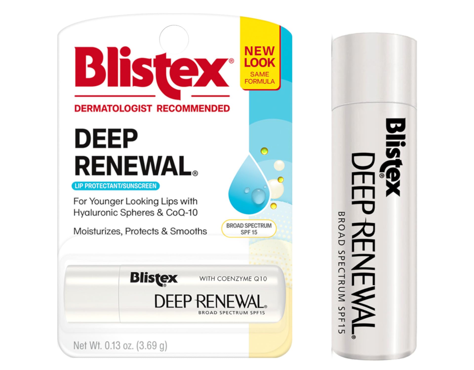 Blistex Deep Renewal Lip Protectant Sunscreen Balm SPF 15 — 0.13 oz (3.69 g) Value Pack of 12