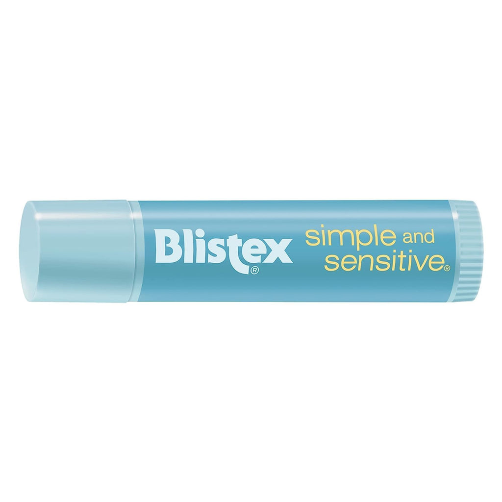 Blistex Simple and Sensitive Lip Moisturizer – Hypoallergenic, Cocoa & Shea Butter, 0.15 oz (12 Pack)