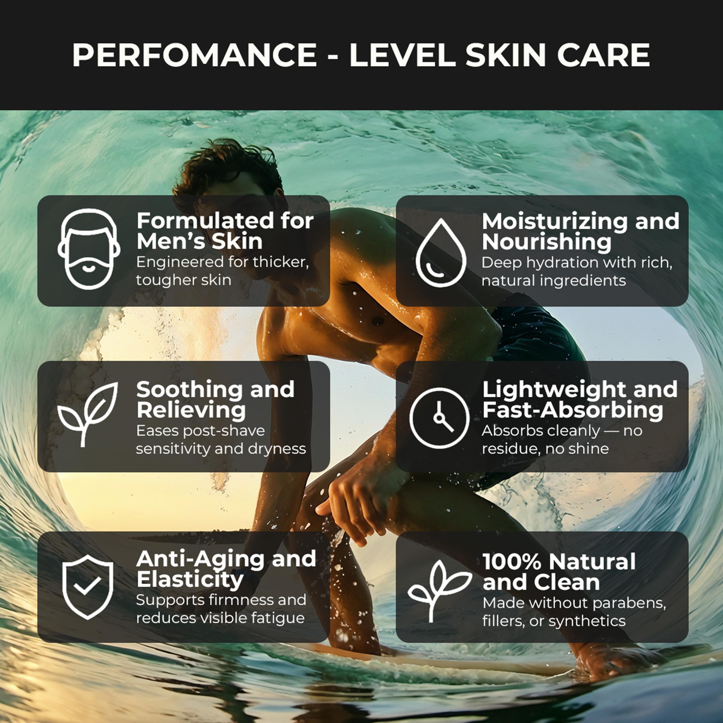 Bloomeo Natural Tallow & Honey Balm for Men | 2.82 oz Whipped Beef Tallow Moisturizer