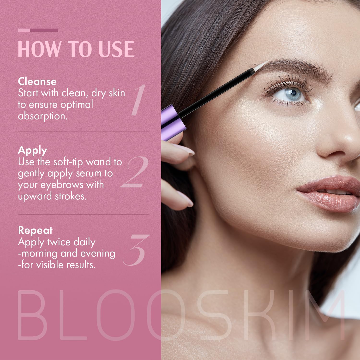 Blooskim Eyebrow Growth Serum – Fuller Brows for Women & Men