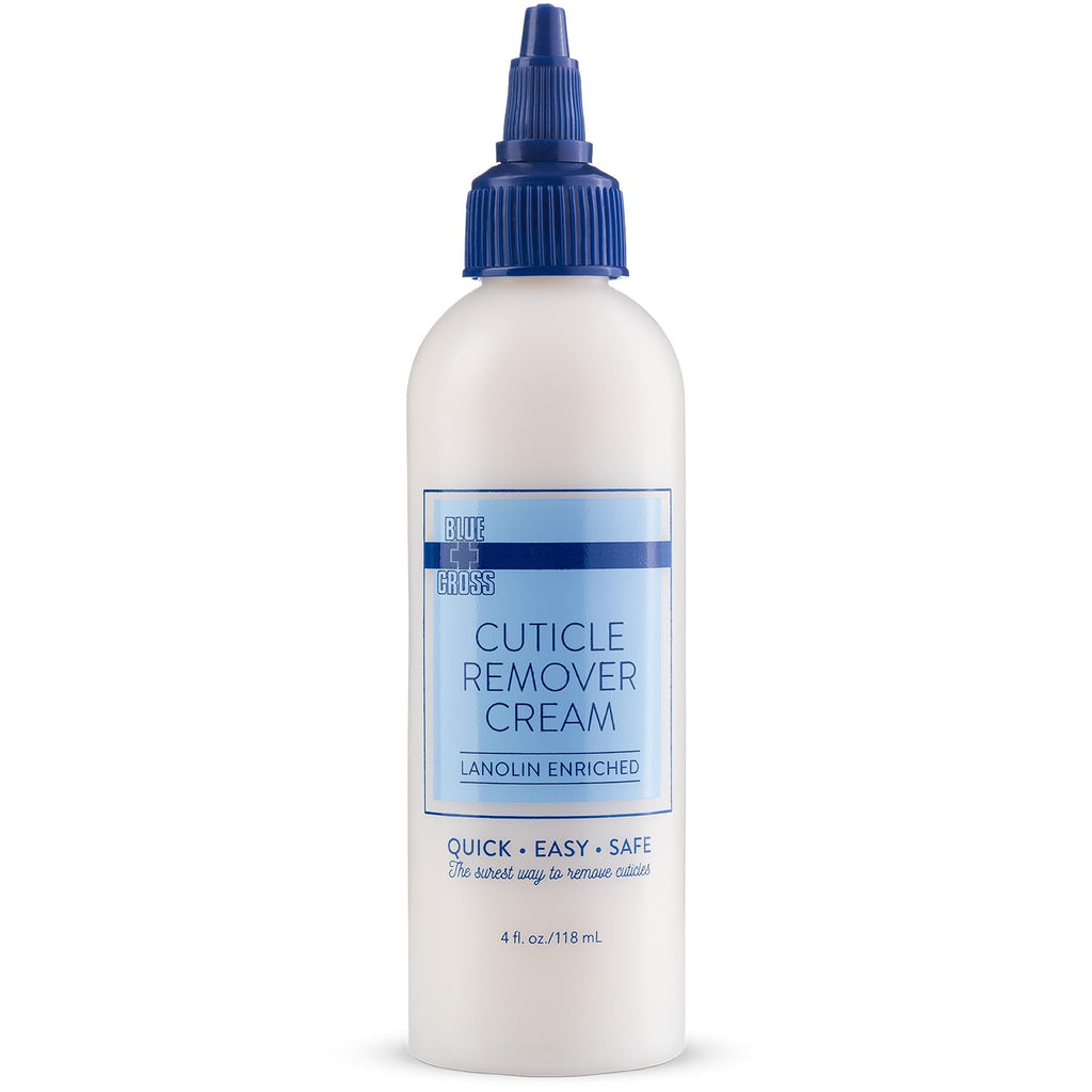 Blue Cross Cuticle Remover Cream – Dry Cuticle Softener, 4oz, Made in USA
