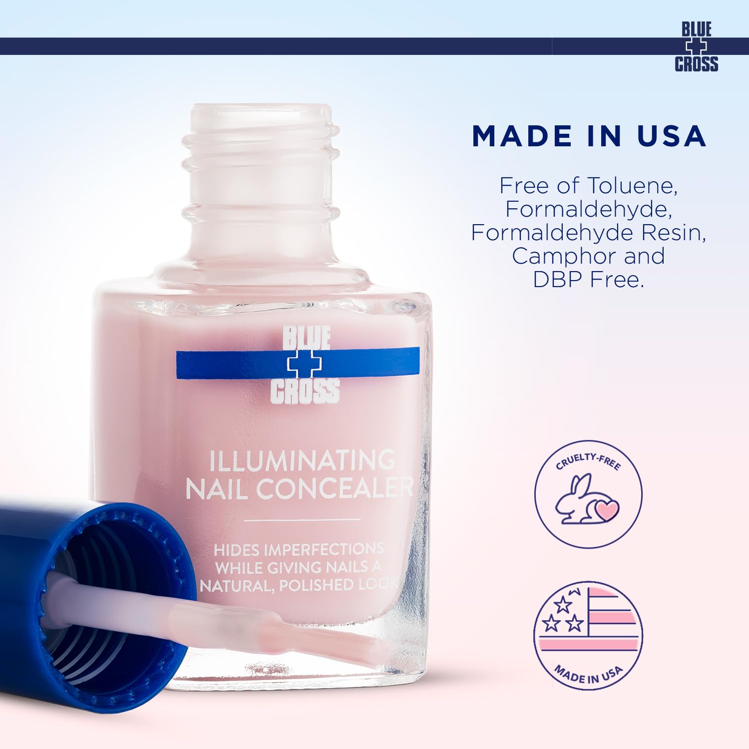 Blue Cross Illuminating Nail Concealer – 5 Minute Manicure, Made in USA