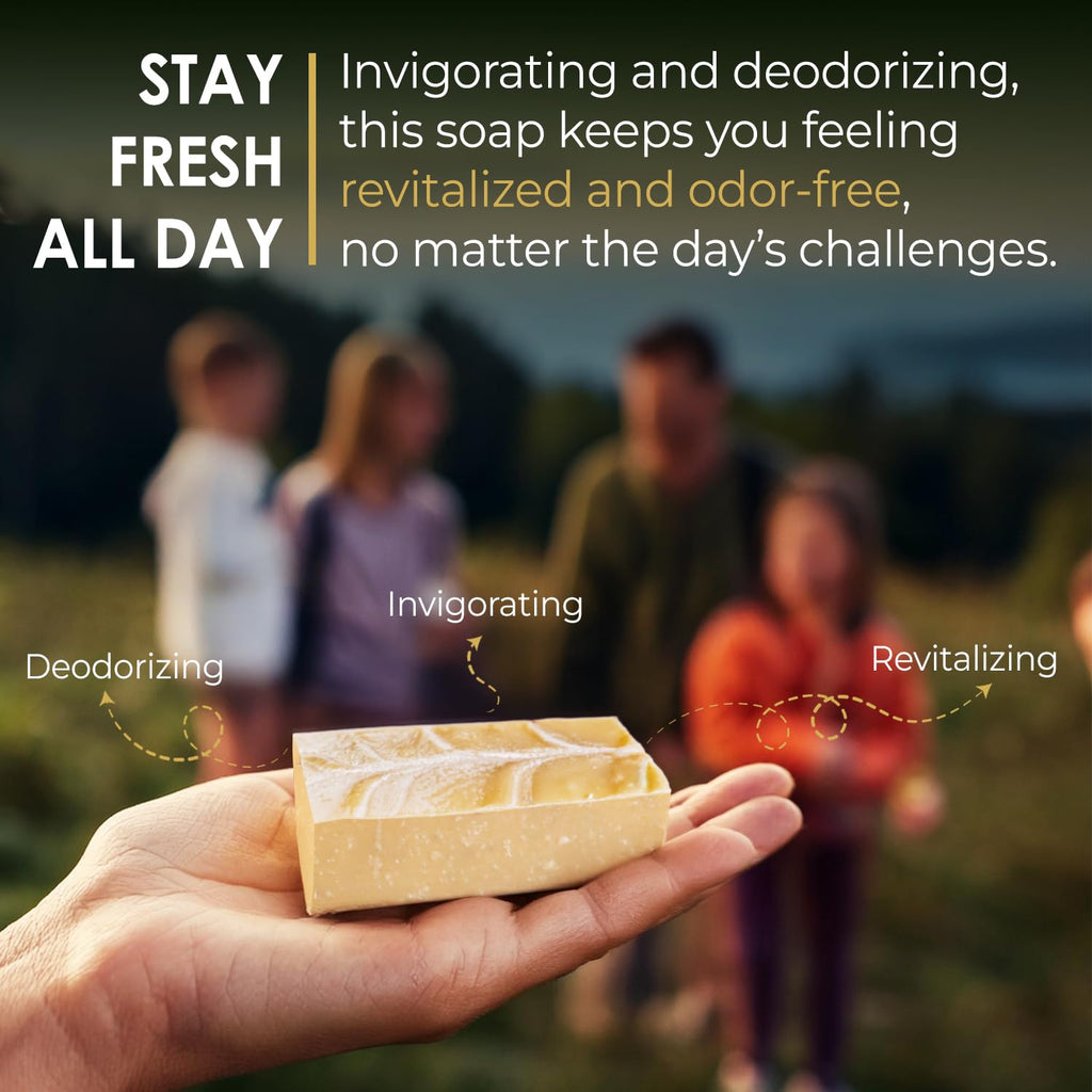 Blue Moon Elise Lemongrass Bar Soap – Organic, Handmade in USA, Moisturizing for Face & Body