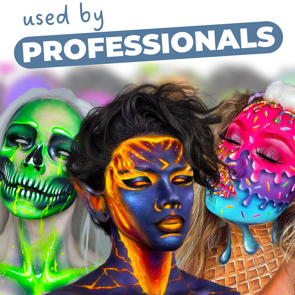Blue Squid PRO Face Paint Black 90g – Professional Water Based Cake for SFX, Cosplay & Halloween