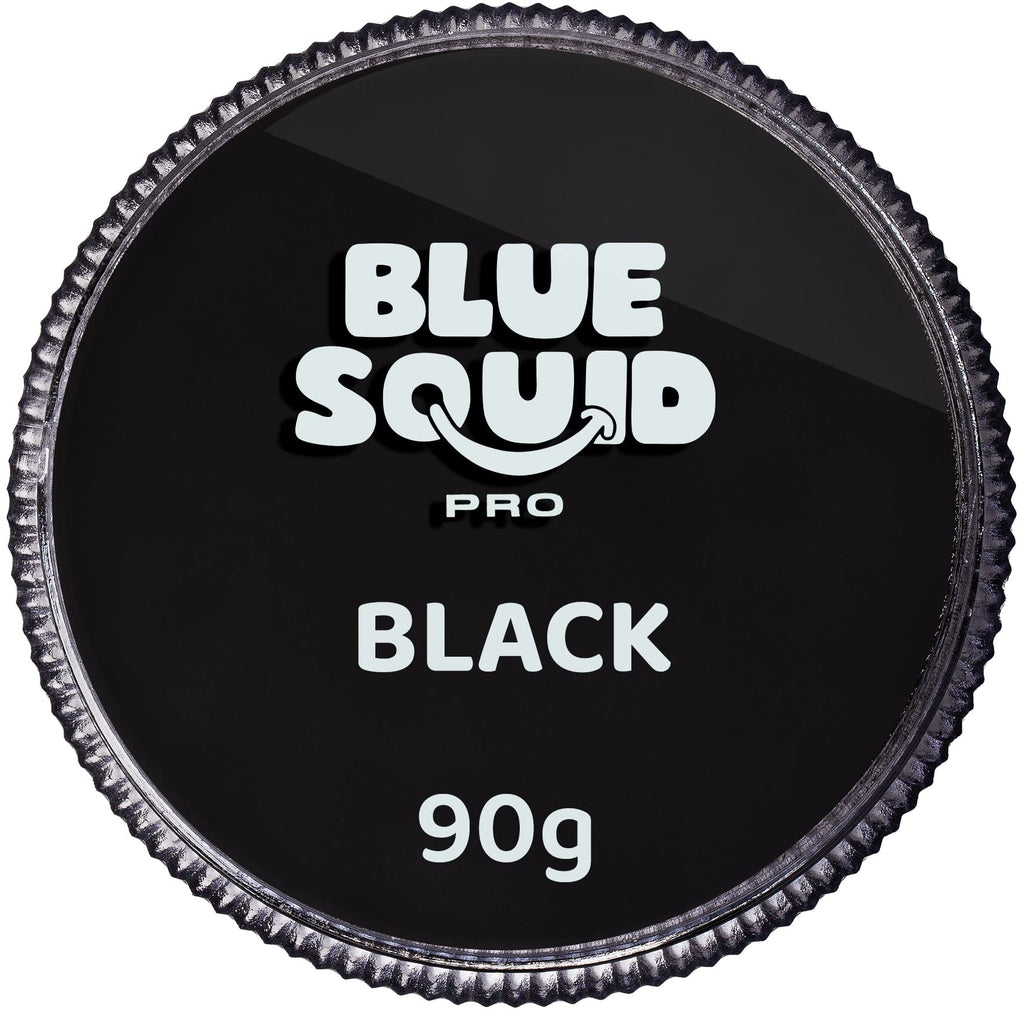 Blue Squid PRO Face Paint Black 90g – Professional Water Based Cake for SFX, Cosplay & Halloween
