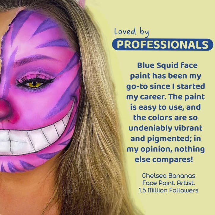 Blue Squid PRO Face Paint Black 90g – Professional Water Based Cake for SFX, Cosplay & Halloween