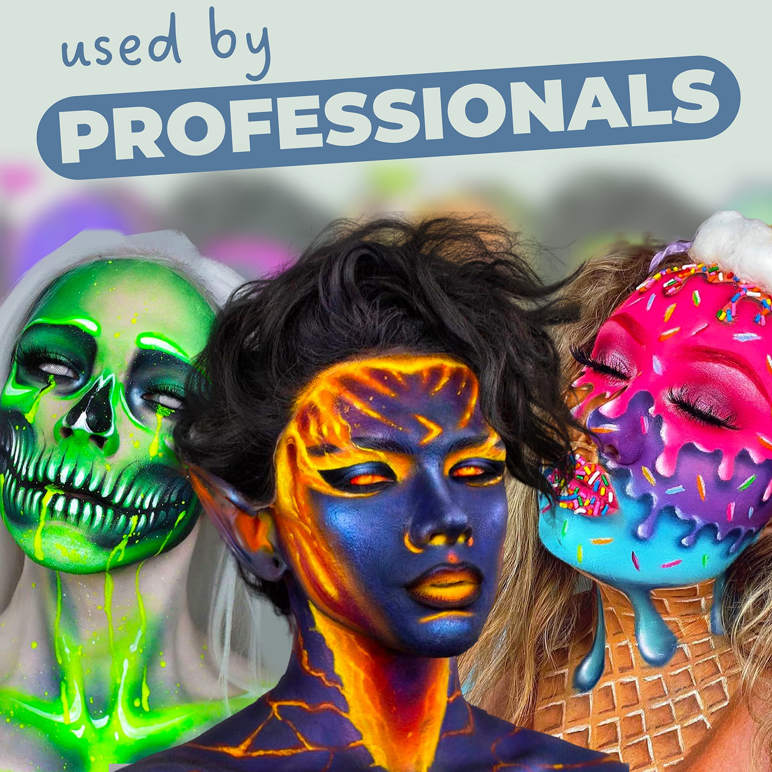 Blue Squid PRO Face Paint Metallic Silver 90g – Water-Based, Professional Grade