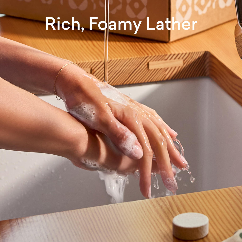 BLUELAND Foaming Hand Soap Refill Tablets – Perrine Lemon, 10-Pack | Eco-Friendly, Plastic-Free