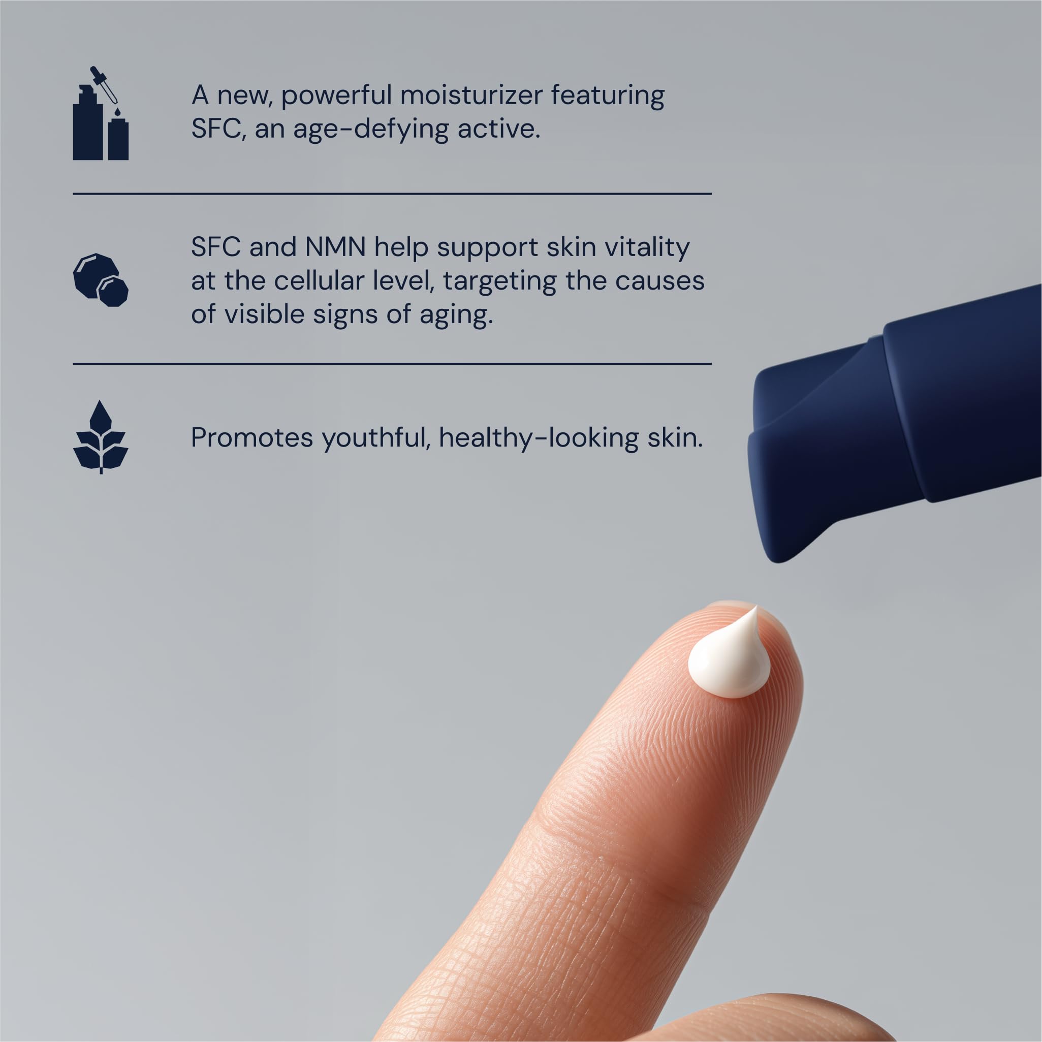 Blueprint Bryan Johnson Moisturizer with SFC & NMN – Age-Defying Face Cream for Firmness, Hydration & Barrier Repair (Fragrance Free)