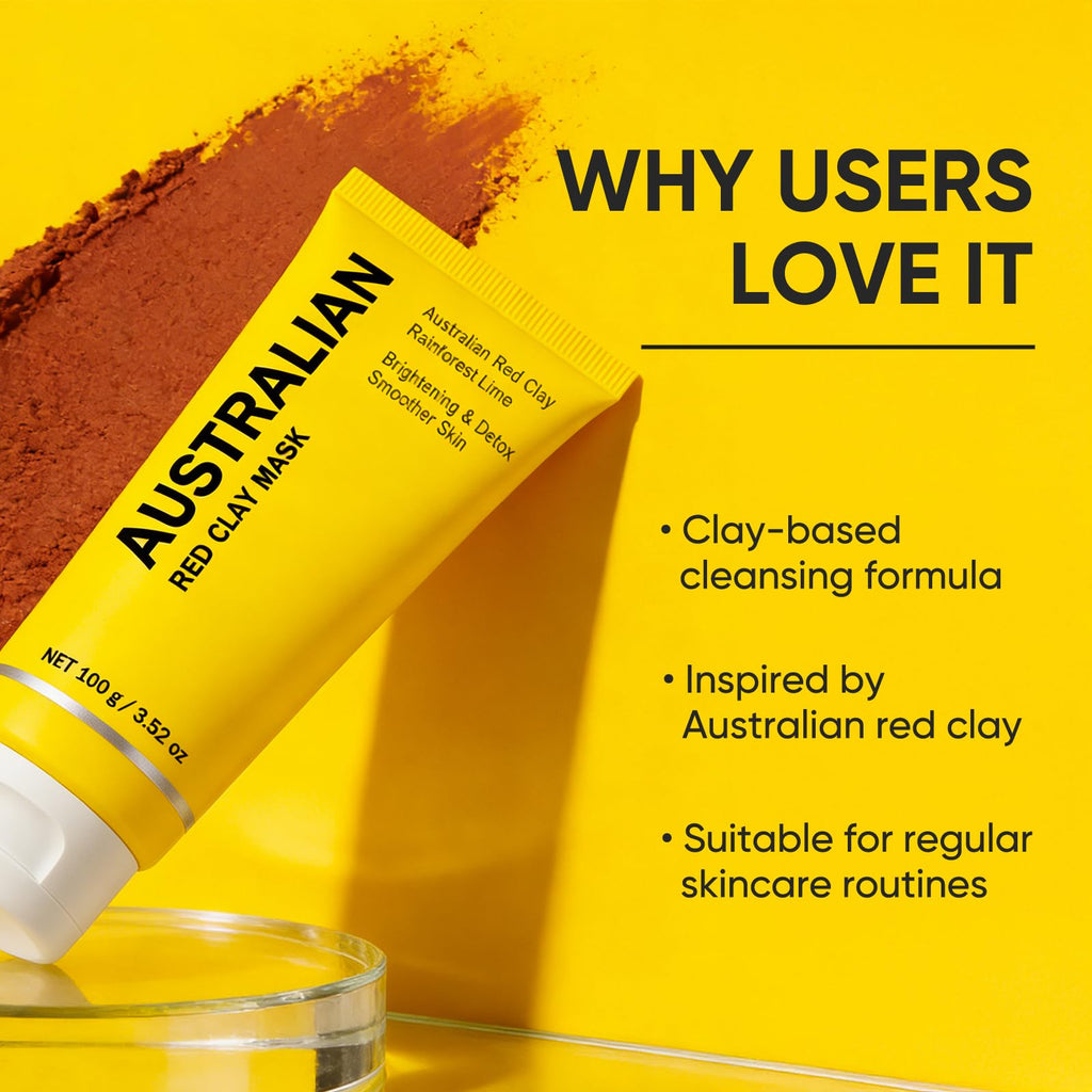 Boaccy Australian Red Clay Mask – Mineral-Rich Detox Mud with Kakadu Plum