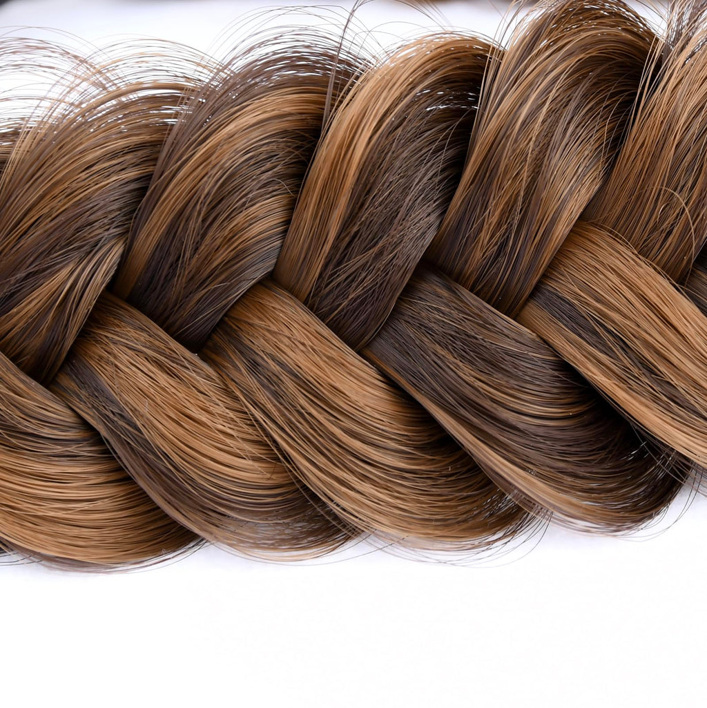 BOBIYA Messy Wide 2-Strand Braided Headband in Chocolate Toast | Hair Styling Accessory
