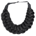 BOBIYA Messy Wide 2 Strands Synthetic Hair Headband – Classic Black Braided Hairband for Women