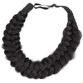 BOBIYA Messy Wide 2 Strands Synthetic Hair Braided Headband – Deep Brown