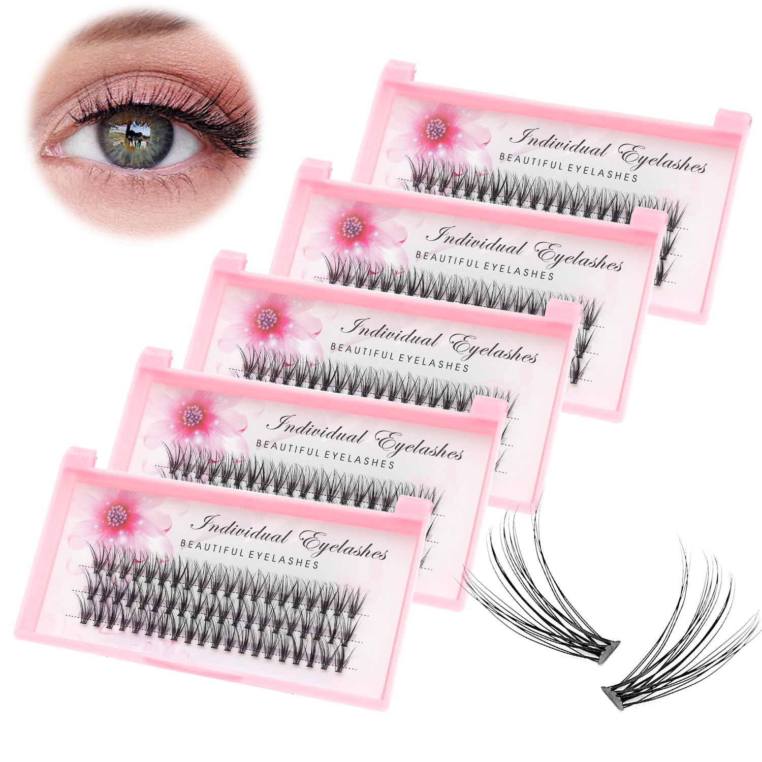 Bodermincer 20D False Eyelashes 0.07mm | Natural D Curl, 8–22mm | 5 Packs Bulk