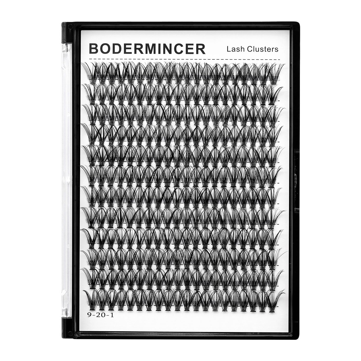 Bodermincer Black Cluster Lashes 240pcs 20D/40D DIY Eyelash Extensions – D Curl, 8–22mm