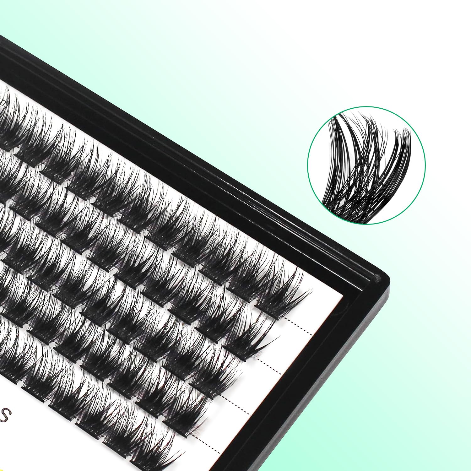Bodermincer 120-Cluster Mixed Wide Lash Extensions (10-12mm) – D Curl, 0.07mm Thick