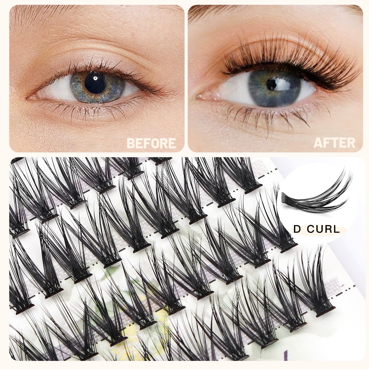 Bodermincer Bodemrincer 20 Root Thickness 0.07mm C Curl Lashes – 8-16mm Mix, 120pcs, 6 Rows