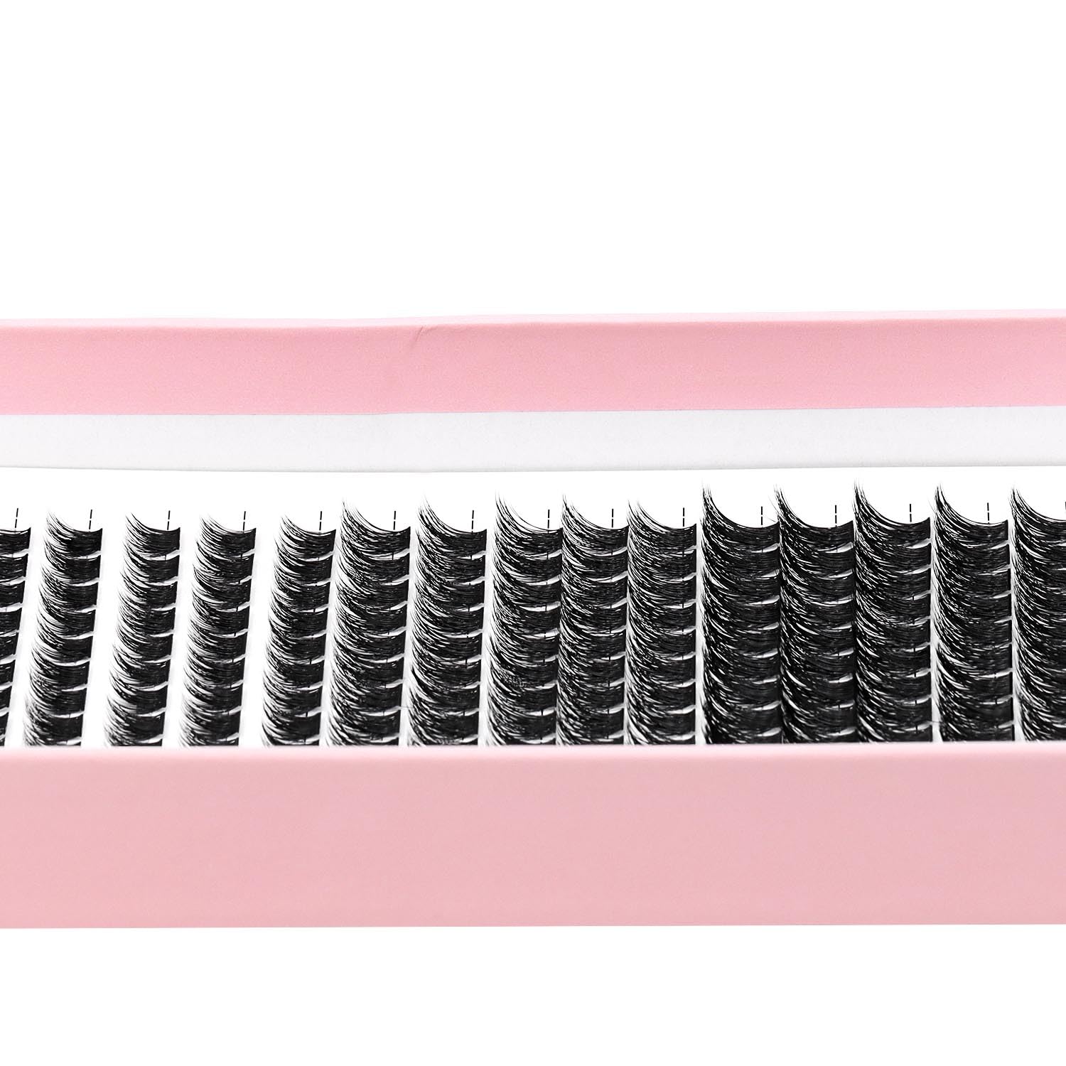 Bodermincer Lash Clusters – 180pcs, D Curl, Mixed 10-12-14mm, Black/Brown