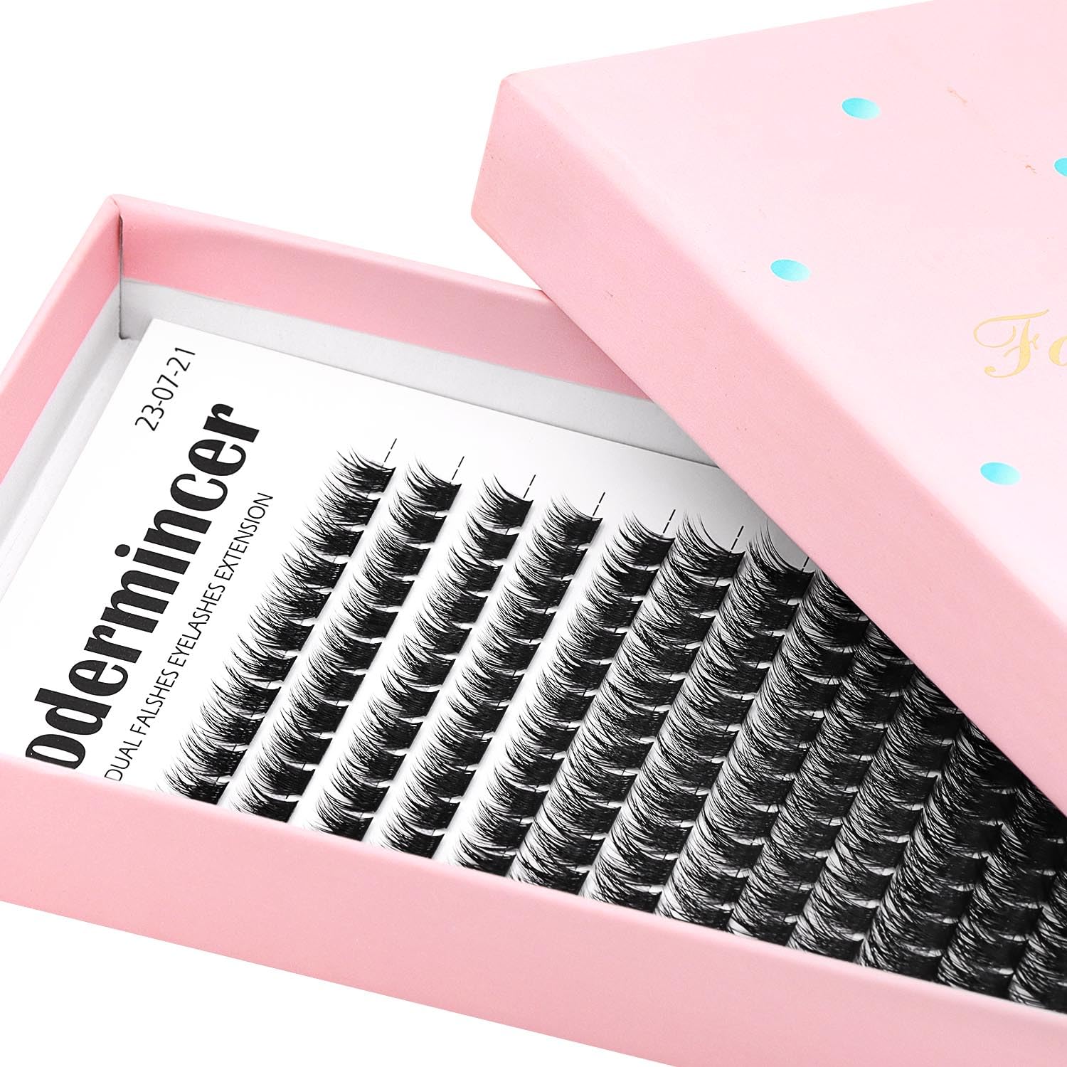 Bodermincer Lash Clusters – 180pcs, D Curl, Mixed 10-12-14mm, Black/Brown