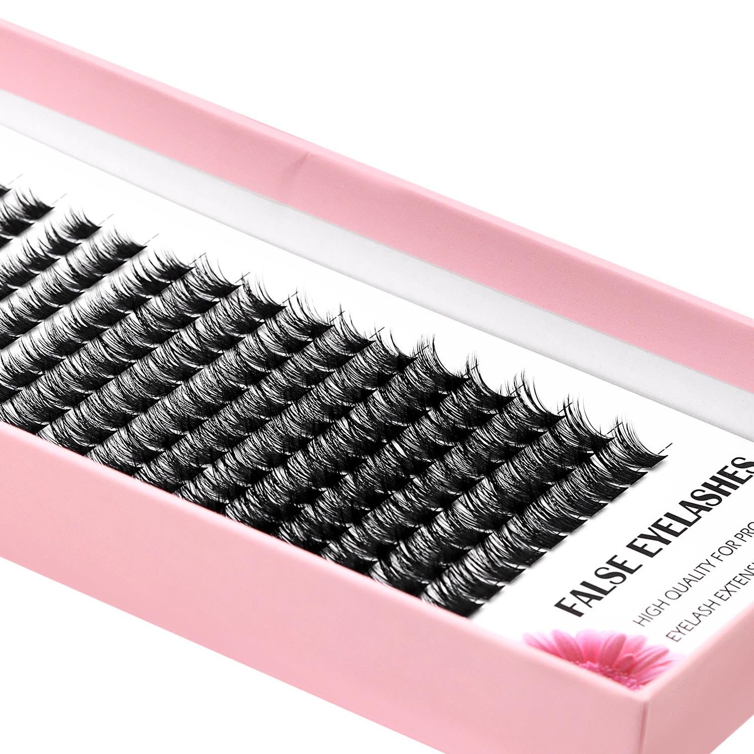Bodermincer Lash Clusters – 180pcs, D Curl, Mixed 10-12-14mm, Black/Brown