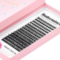 Bodermincer Lash Clusters – 180pcs, D Curl, Mixed 10-12-14mm, Black/Brown