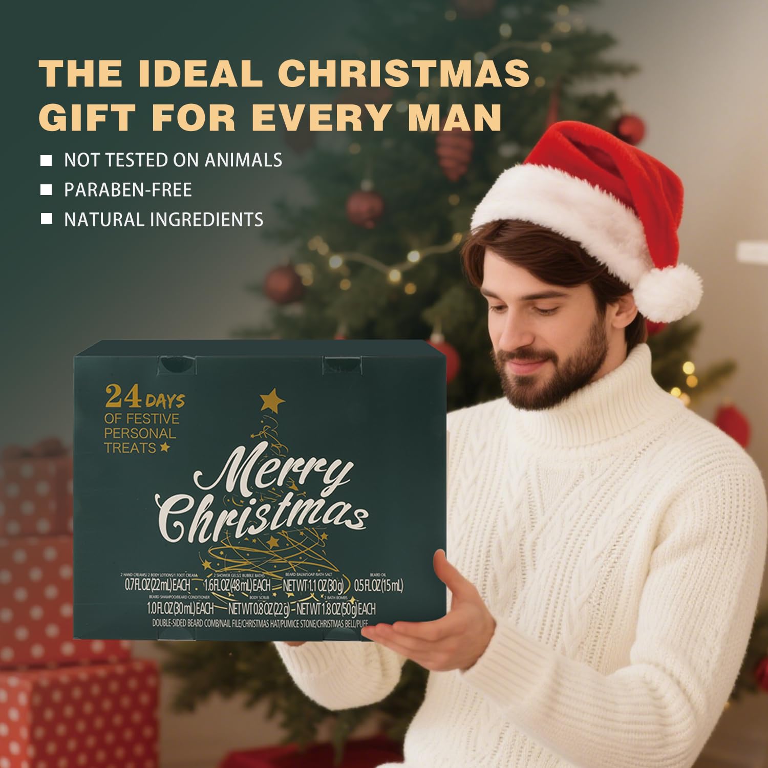 BODY & EARTH 2025 Advent Calendar for Men – 24 Days of Beard Care & Grooming Gifts