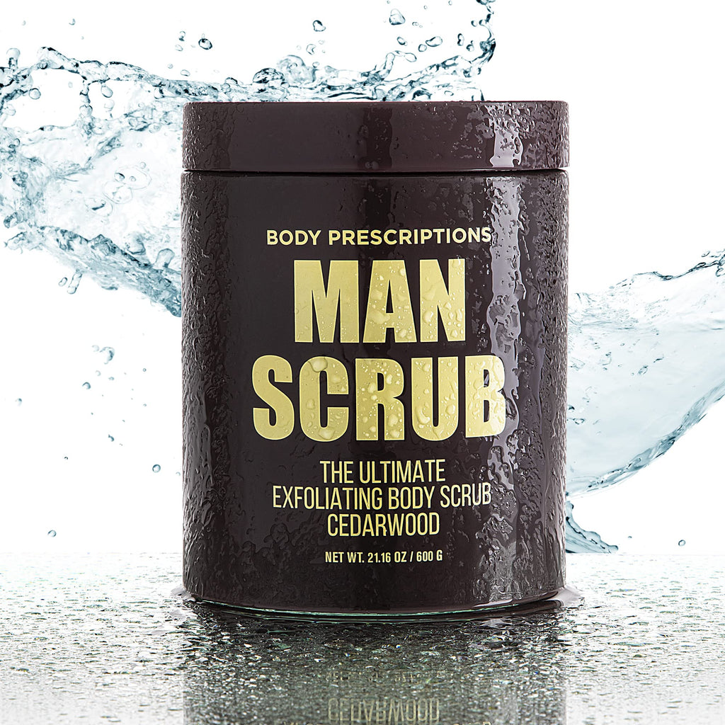Body Prescriptions Men’s Exfoliating Body Scrub – Cedarwood, 21 oz Jar