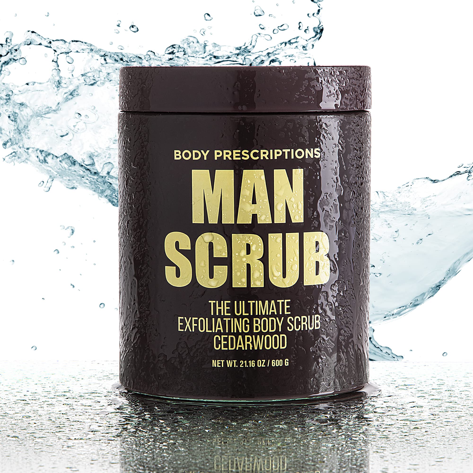 Body Prescriptions Men’s Exfoliating Body Scrub – Cedarwood, 21 oz Jar