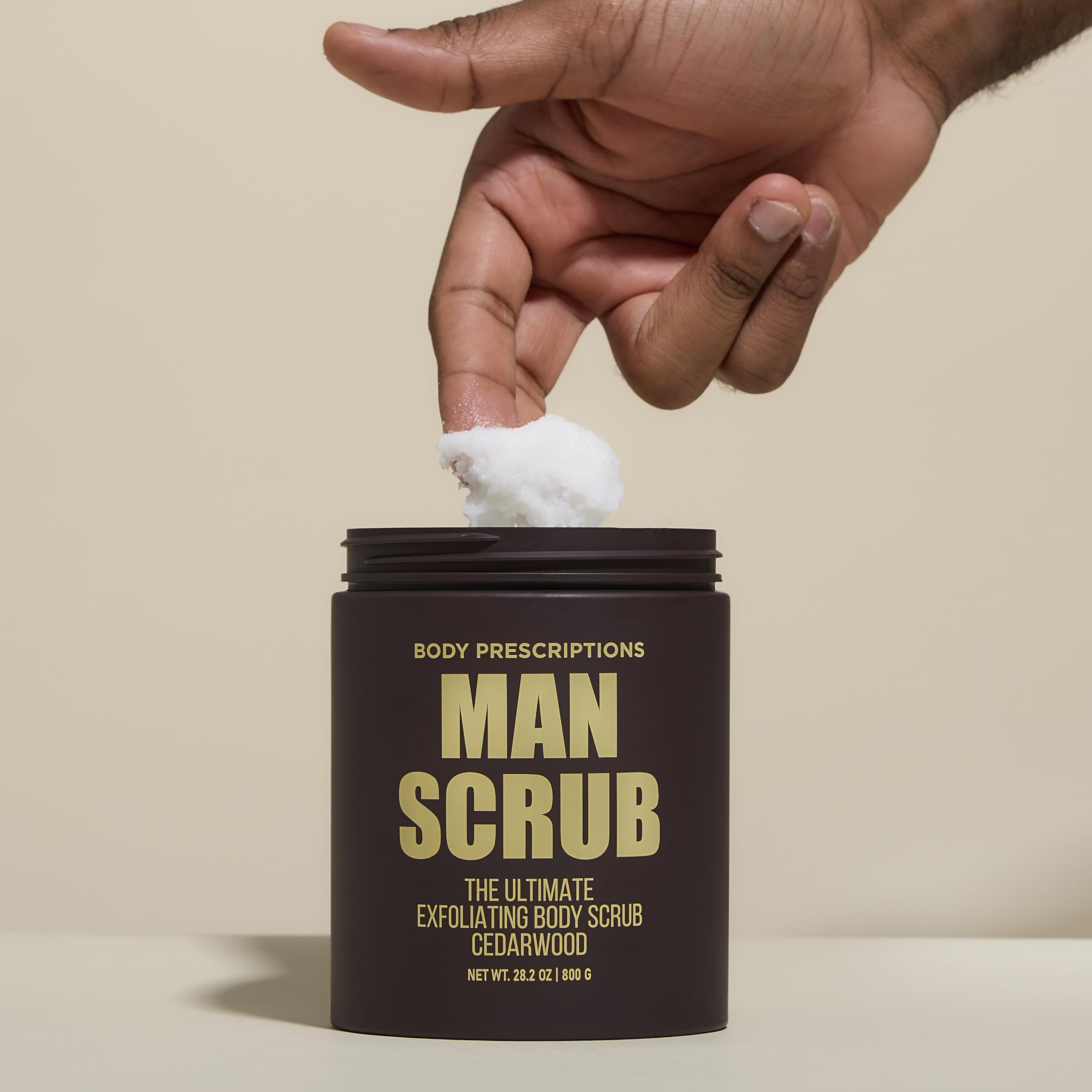 Body Prescriptions Men’s Exfoliating Body Scrub – Cedarwood, 21 oz Jar