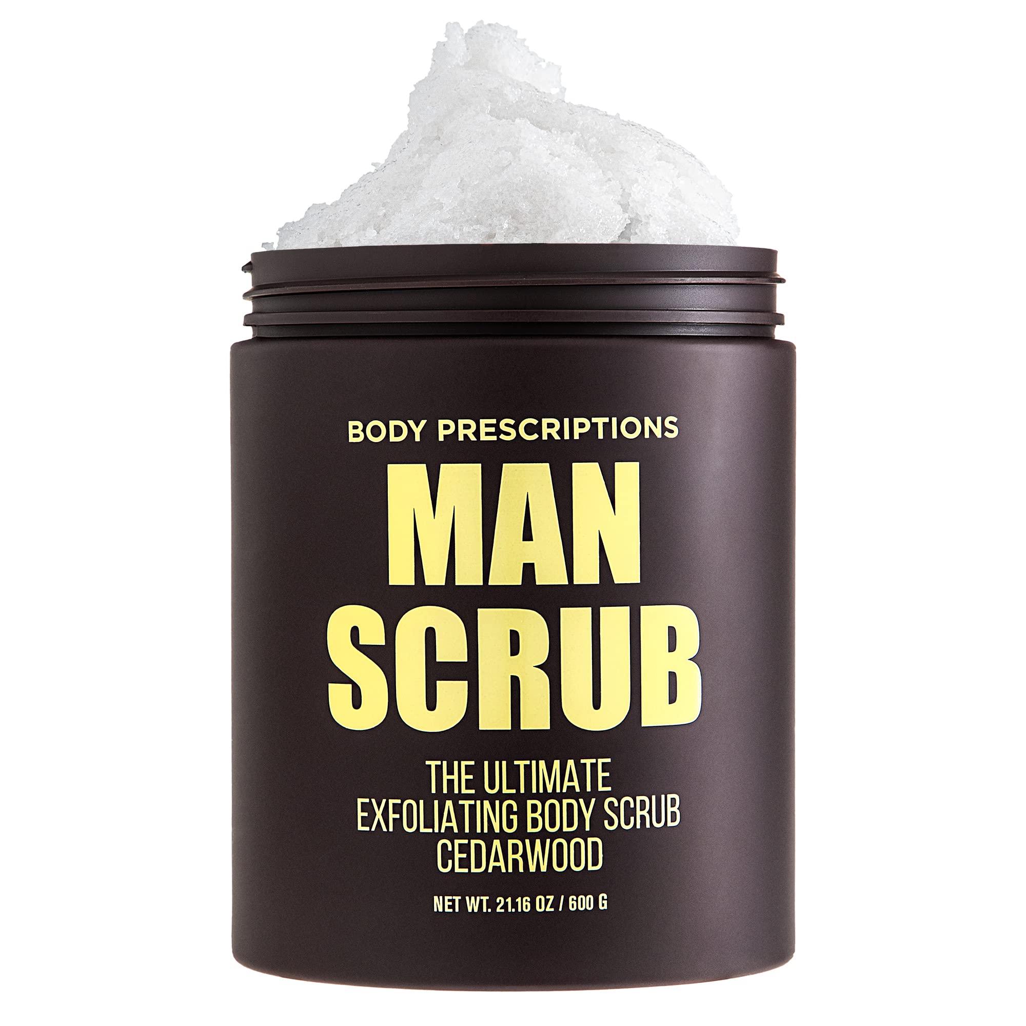 Body Prescriptions Men’s Exfoliating Body Scrub – Cedarwood, 21 oz Jar