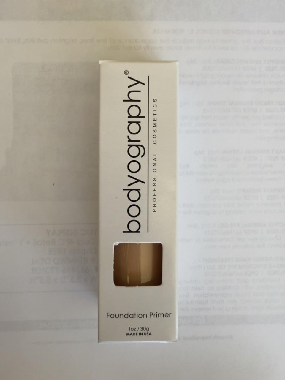 Bodyography Foundation Primer Neutral | Shine-Control Silky Base with Jojoba, Vitamin E, Grapeseed Oil