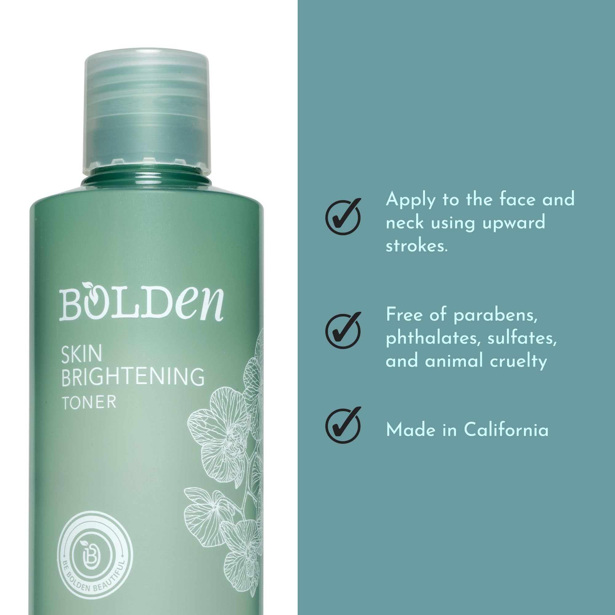 Bolden Skin Brightening Toner for Face – Exfoliating Toner for Oily Skin with Glycolic Acid, Niacinamide & Hyaluronic Acid | 8.0 Fl Oz