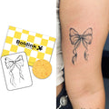 Boldink Bowknot 2 Temporary Tattoos – Waterproof, Long-Lasting, Non-Reflective