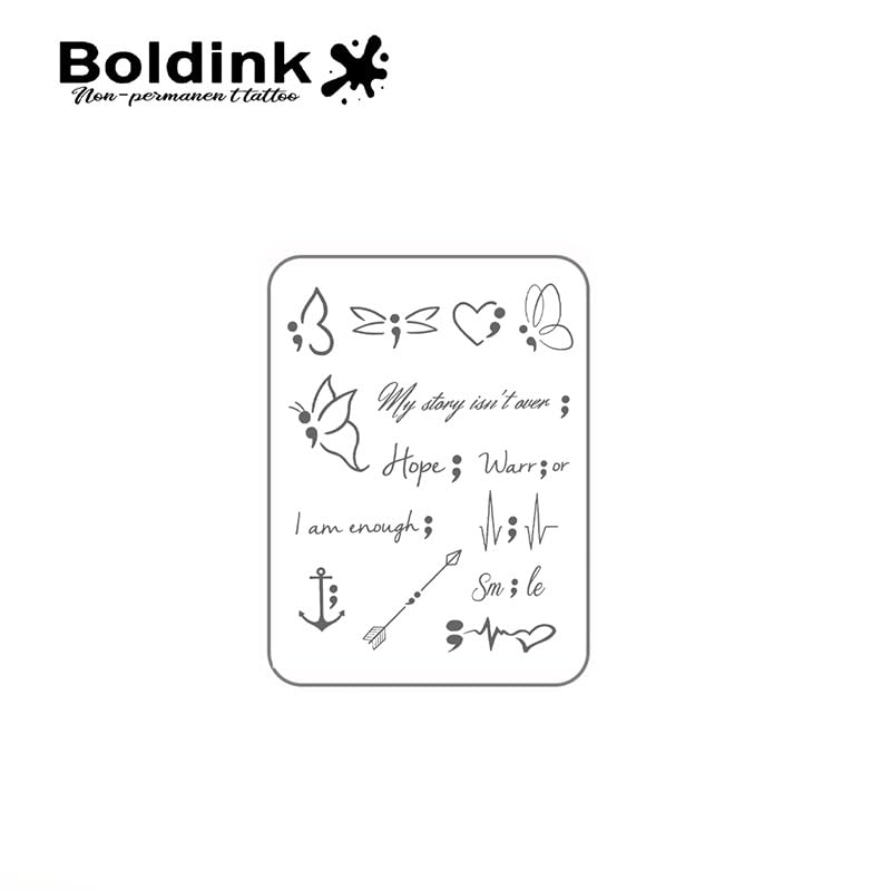 Boldink Butterfly 7 Semi-Permanent Tattoos — Realistic, Waterproof, 7–14 Day Wear