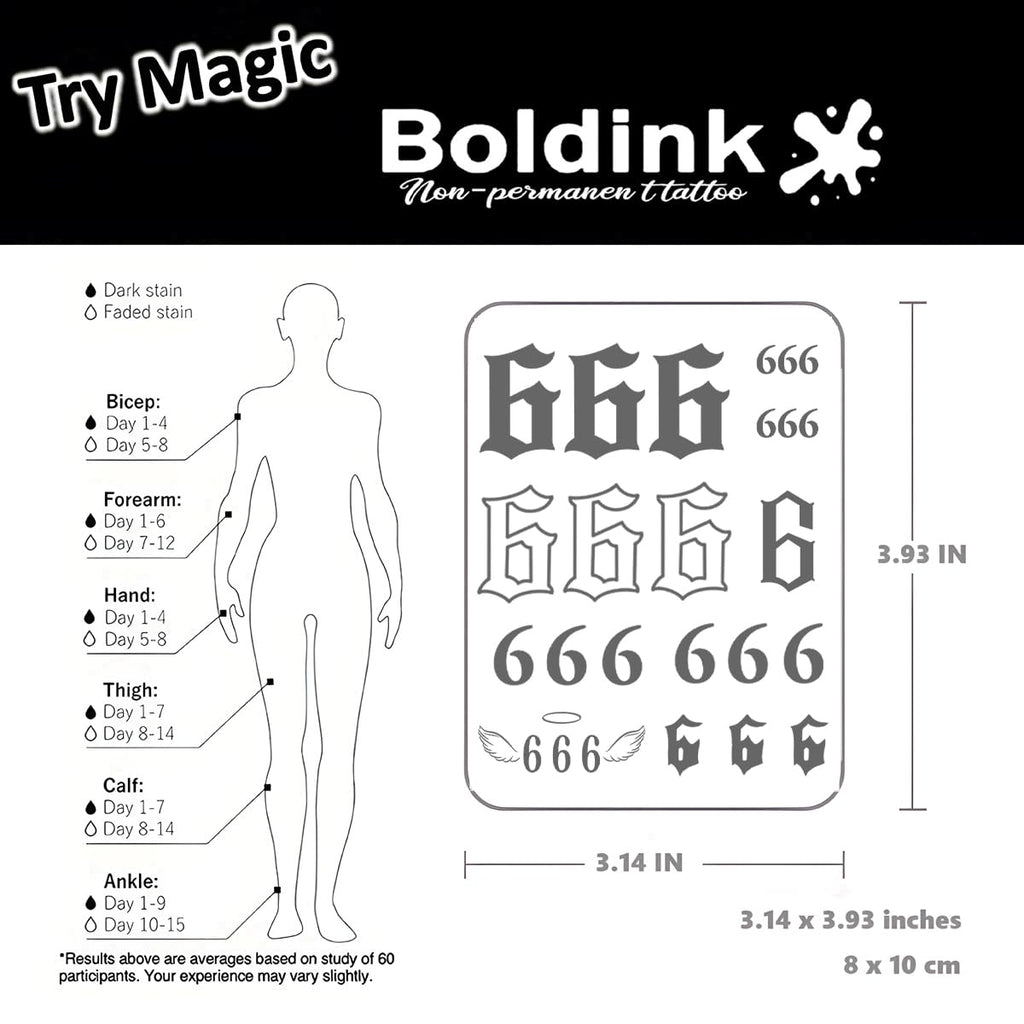 Boldink Semi-Permanent Tattoos | Realistic Waterproof Temporary Tattoos | 7–15 Days | Cruelty-Free Gift Packaging