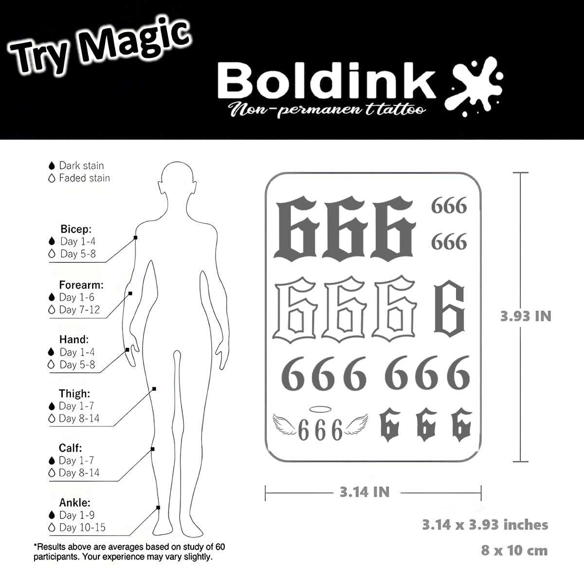 Boldink Semi-Permanent Tattoos | Realistic Waterproof Temporary Tattoos | 7–15 Days | Cruelty-Free Gift Packaging