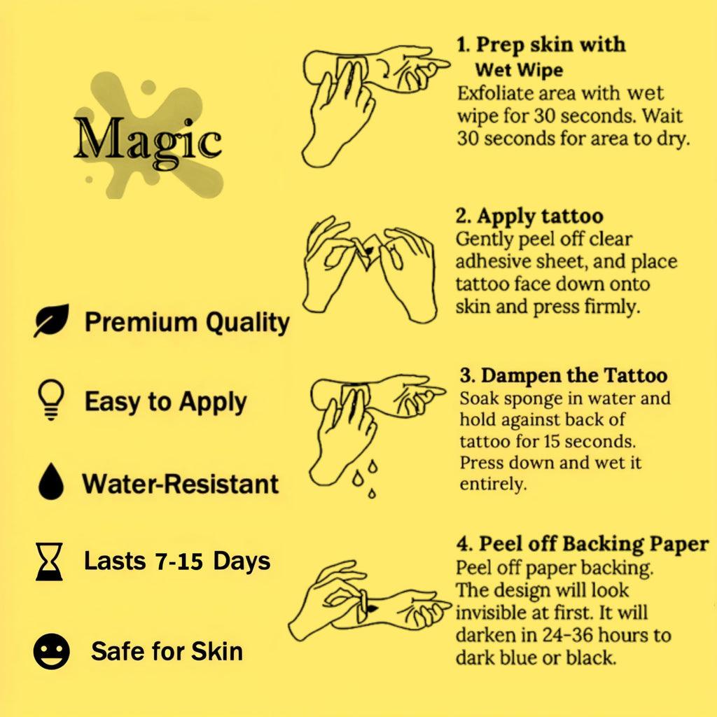 Boldink Semi-Permanent Tattoos — Realistic Waterproof Temporary Tattoos (7-15 Days) | Gift-Ready Packaging