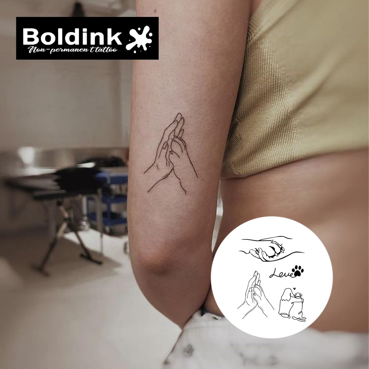 Boldink Semi-Permanent Tattoos – Waterproof Realistic Fake Tattoos (7–14 days) | Gift Box Packaging